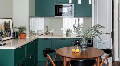 Зеленые стены на кухне: фото и картинки в хорошем качестве