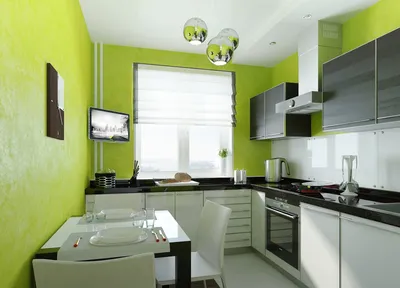 Зеленые стены на кухне: красивые фото и картинки для скачивания