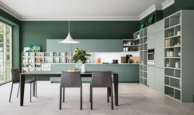 Картинки Зеленые стены на кухне: скачать бесплатно в хорошем качестве
