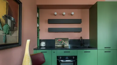 Фото Зеленые стены на кухне: качественные изображения для скачивания