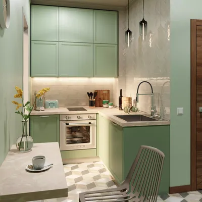 Зеленые стены на кухне: создание атмосферы спокойствия