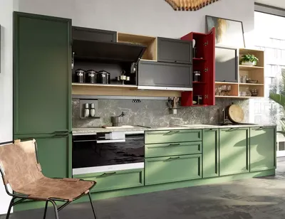 Естественная красота: фото зеленых стен на кухне