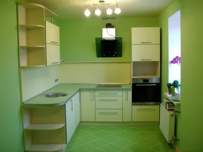 Зеленые стены на кухне: воплощение естественности