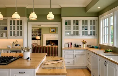 Фото кухни с зелеными стенами в хорошем качестве