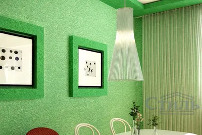 HD фото кухни с зелеными стенами 2024