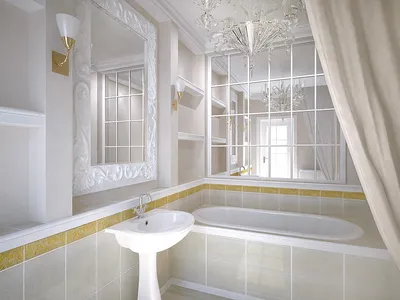 Фото зеркала над ванной, добавляющего стиль вашей ванной комнате
