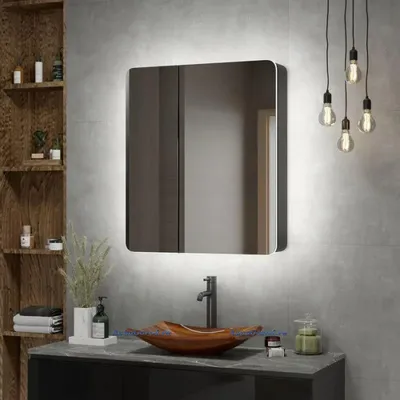 Уникальные дизайны зеркал-шкафов для ванной комнаты