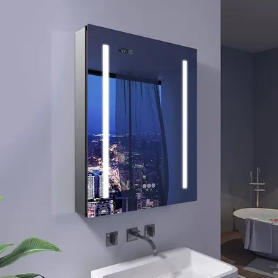 HD фотография зеркала шкафа для ванной комнаты