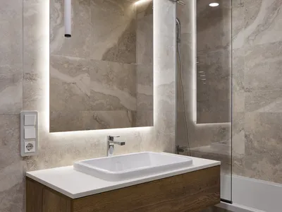 Новое изображение зеркала в ванную с подсветкой