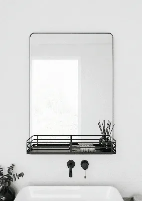 Новое изображение зеркала в ванную с полкой - скачать бесплатно