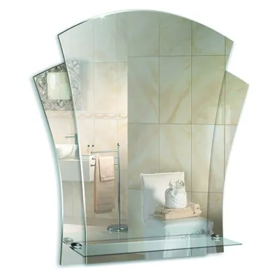 Фото зеркала в ванную с полкой - изображение в хорошем качестве