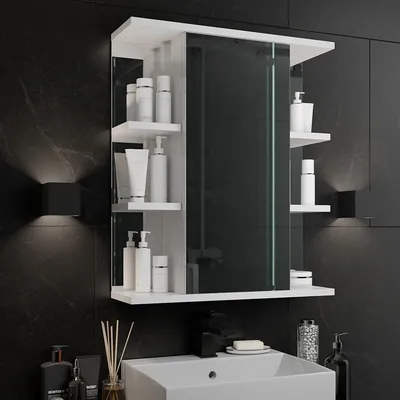 Фото зеркала в ванную с полкой - скачать бесплатно в Full HD качестве
