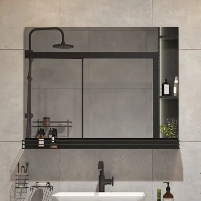 Уникальное зеркало в ванную с полкой: идеальное решение для организации пространства