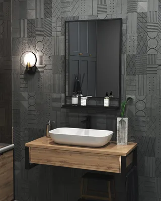 Фото зеркала с полкой для ванной: воплощение современного дизайна