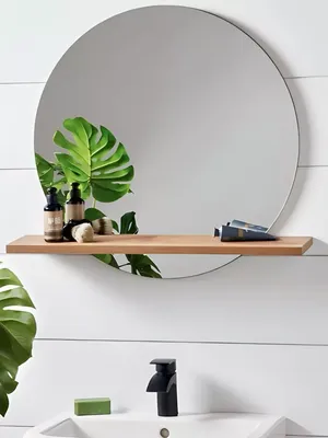 Фото зеркала в ванную с полкой: воплощение современного дизайна