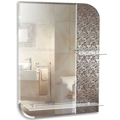 Интересный дизайн зеркала в ванную с полкой: украшение вашего интерьера