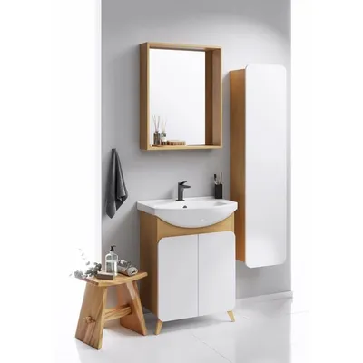 Функциональное зеркало с полкой для ванной: удобство и элегантность в одном фото
