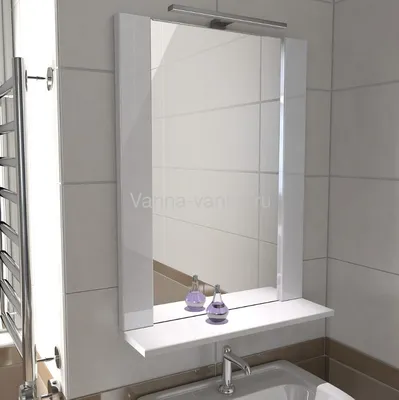 Фото зеркала в ванную с полкой - скачать в формате JPG