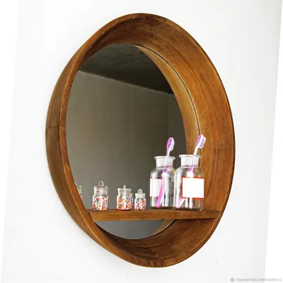 Функциональное зеркало с полочкой для ванной комнаты: практичность и изящество