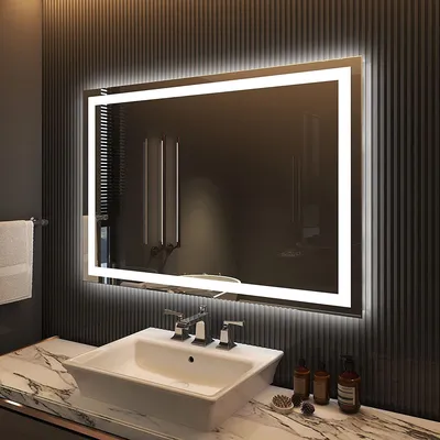 Удобное зеркало с полочкой для ванной: стиль и функциональность