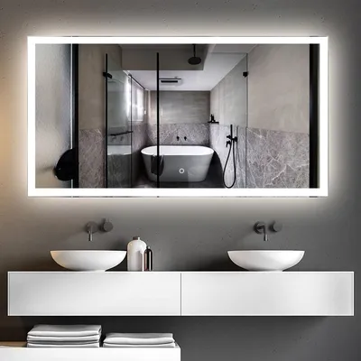 Современное зеркало с полочкой для ванной: функциональность и элегантность