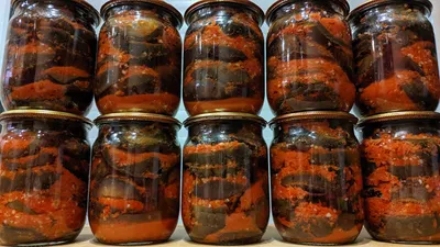 Зимний деликатес: Фотография жареных баклажанов в формате PNG