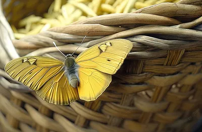 Фото желтых бабочек во время миграции