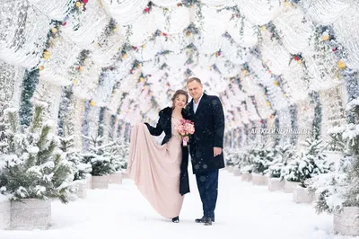 Фотографии в сияющем снегу: Зимняя свадьба