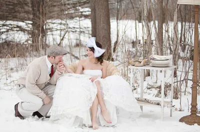 Кристально-чистые моменты: Зимние свадебные фотографии