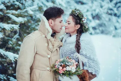 Снежные краски любви: Фото Жениха и Невесты