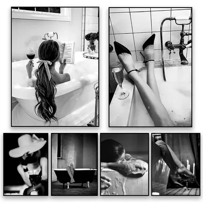 Фотографии женщины, наслаждающейся моментами в ванной