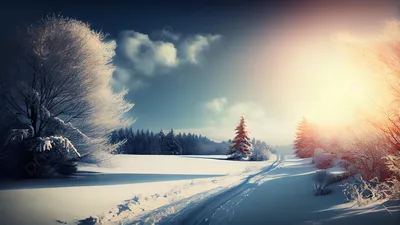 Зимнее свечение: Картинки с ярким солнцем и заснеженной природой