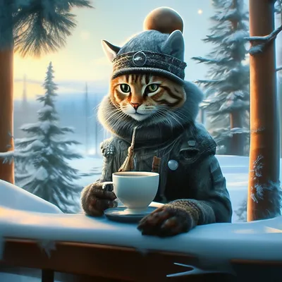 Зимний кофе: Фотография утра в JPG
