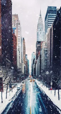 Зимний Нью-Йорк: Ледяные улицы в формате JPG