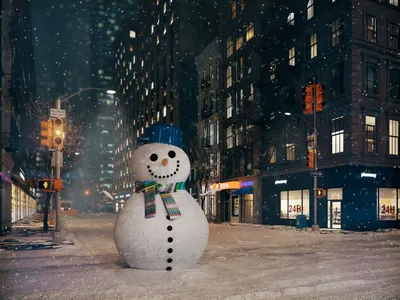Зимний Нью-Йорк: Сказочная атмосфера снежной стихии