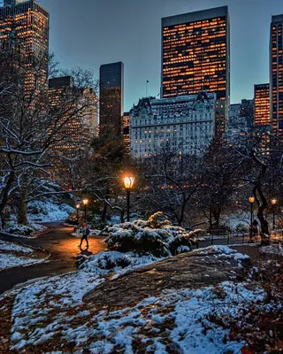 Картинки Зимы в Нью-Йорке: Зимние пейзажи снежного города