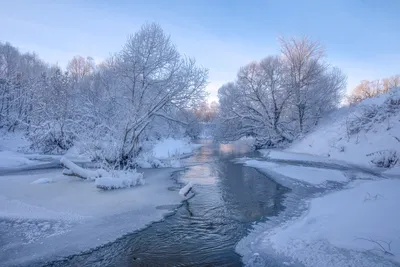 Бесплатные картинки реки в зимний период