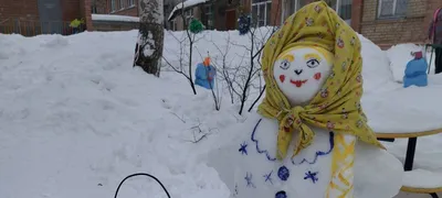 Рисунок зимних снежных артов в детском саду