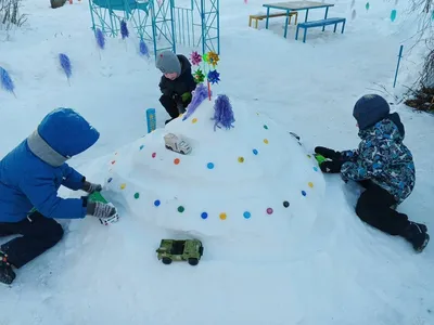 Замерзшее веселье: Снежные замки в детском саду