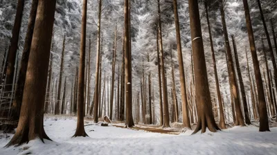 Загляните в Зимний хвойный лес: Фотографии, чтобы погрузиться в атмосферу природы