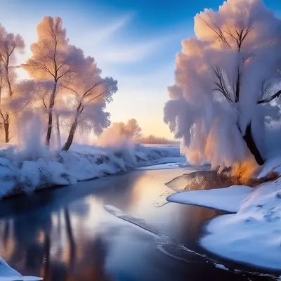 Зимний вихрь красок: Фотографии зимних пейзажей