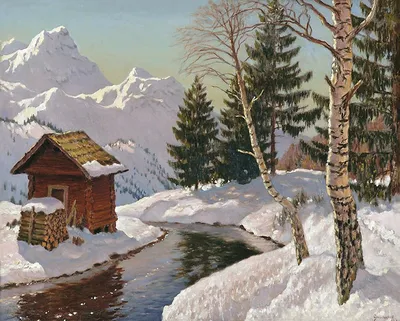 Зимний арт: красочные изображения для фона