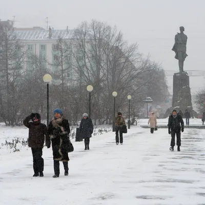 Зимние картины: Фотографии города в разных размерах