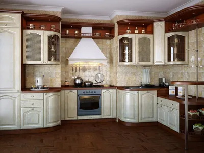 Фото Золотой кухни с разными вариантами освещения