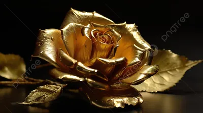 Красивая роза в золотых оттенках на фото